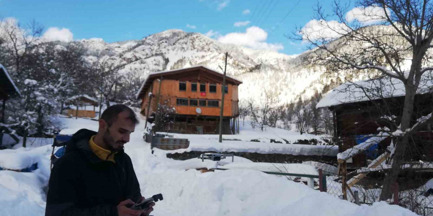 Sakin Şehir Şavşat’tan kartpostallık kar manzaraları