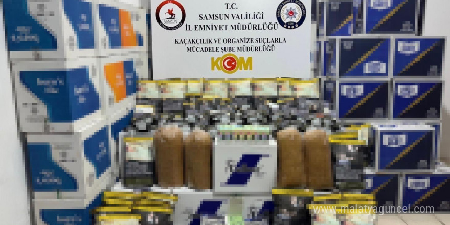 Samsun’da 1 milyon 290 bin adet kaçak makaron ele geçirildi