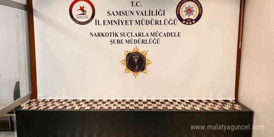 Samsun’da 2 bin 936 adet uyuşturucu hap ele geçirildi