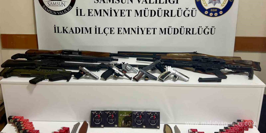 Samsun’da 2 kardeşi miras yüzünden tabancayla vuran eniştenin evinden cephanelik çıktı