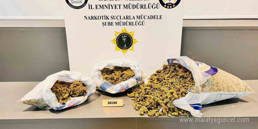 Samsun’da 5 kilo 700 gram skunk ele geçirildi: 4 gözaltı