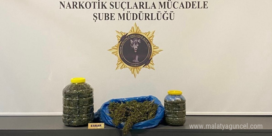 Samsun’da 6 kilo 700 gram esrar ele geçirildi