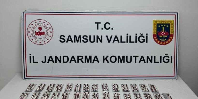 Samsun’da 947 adet sentetik ecza ele geçirildi