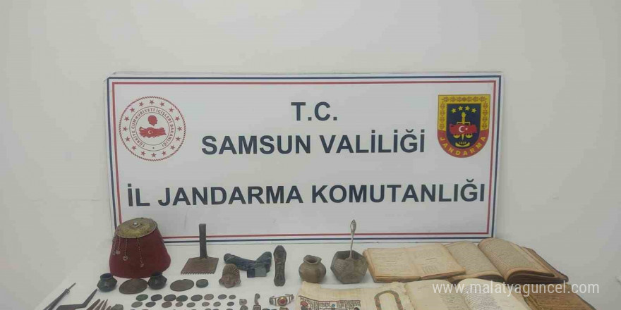 Samsun’da jandarma tarihi eser ele geçirdi