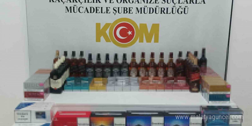 Samsun’da kaçak içki ve sigara ele geçirildi