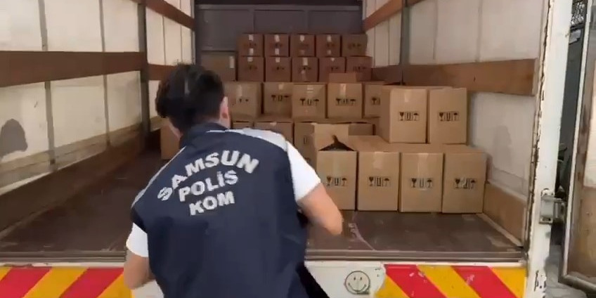 Samsun’da sahte içki yapımında kullanılan 2 ton etil alkol ele geçirildi