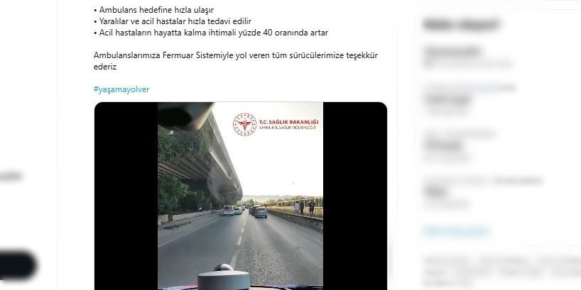 Samsun’da sürücüler, ’fermuar sistemi’ ile ambulansa yol verdi