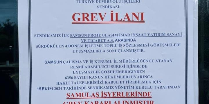 SAMULAŞ’ta grev kararı