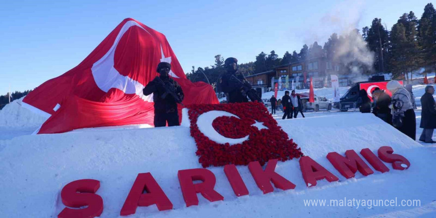 Sarıkamış Harekatı’nın 110. yılı anma etkinlikleri için yapılan heykeller açıldı