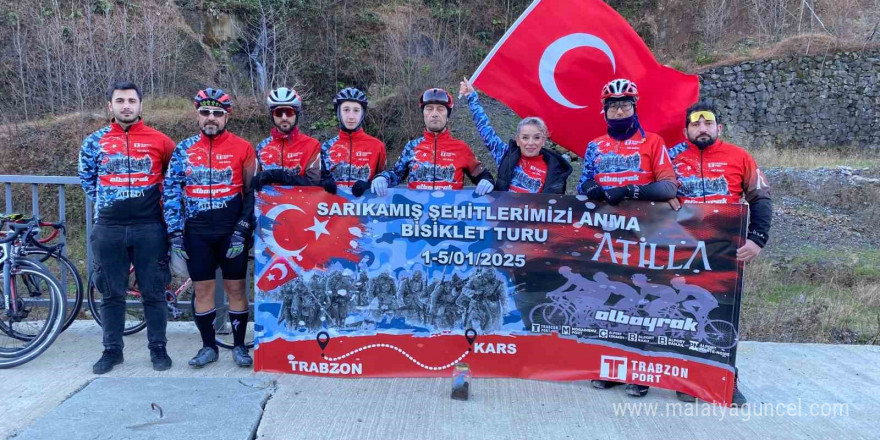 Sarıkamış şehitleri için pedal çeviriyorlar