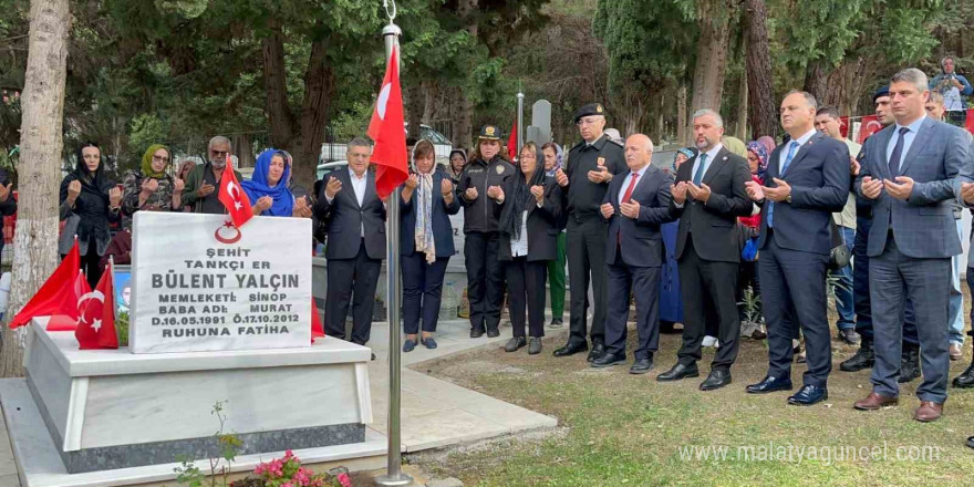 Şehit Bülent Yalçın, kabri başında anıldı