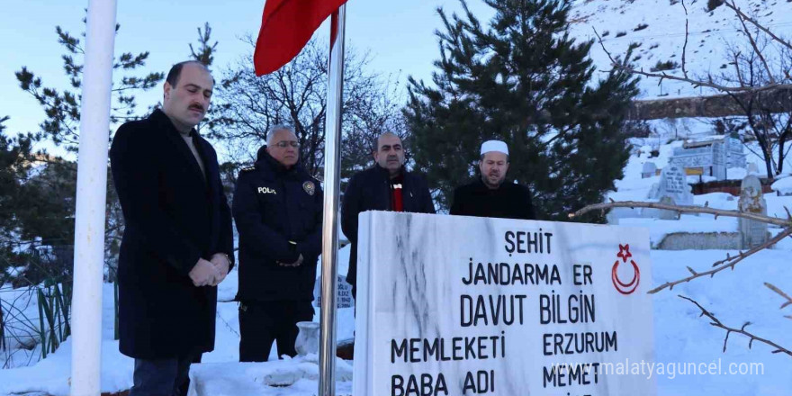 Şehit Davut Bilgin’in mezarını ziyaret ettiler