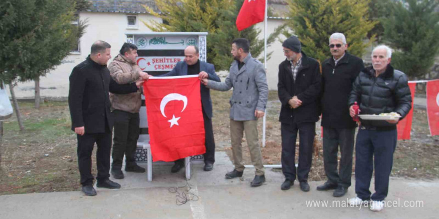 Şehitler çeşmesi dualarla hizmete açıldı