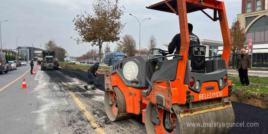 Serdivan’da yol çalışmaları sürüyor