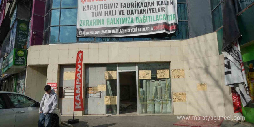 Şerefle batan fabrikanın malları