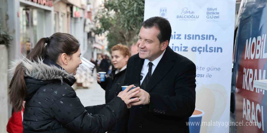 Silivri’de ortaokul öğrencilerine sıcak çorba ikramı başladı