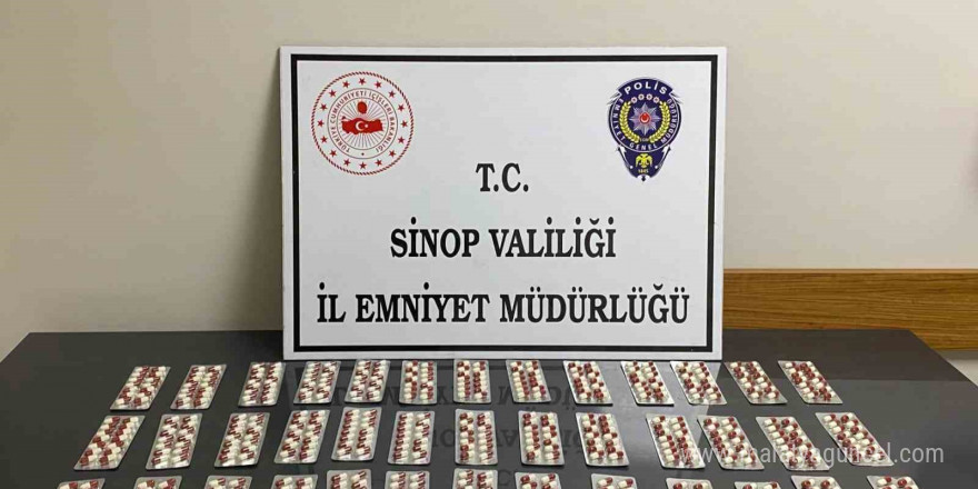 Sinop’ta 560 adet uyuşturucu hap ele geçirildi