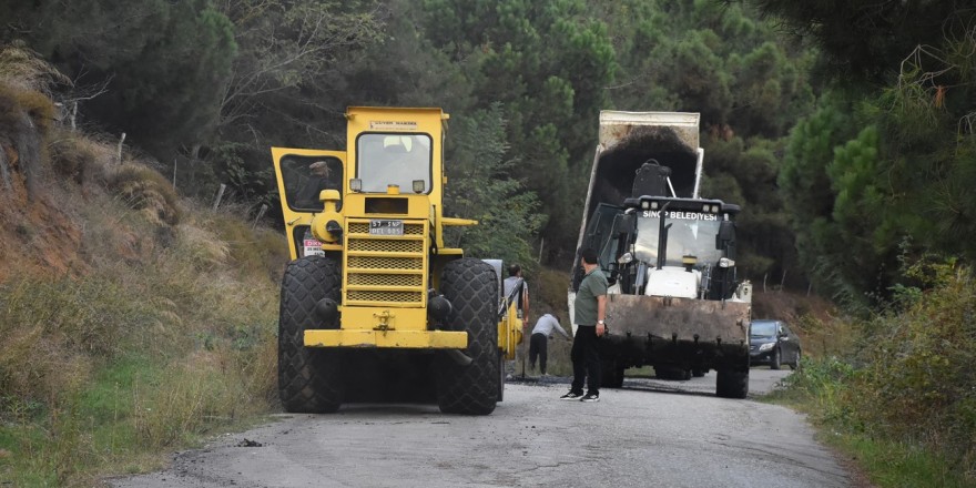 Sinop’ta sıcak asfalt çalışmaları