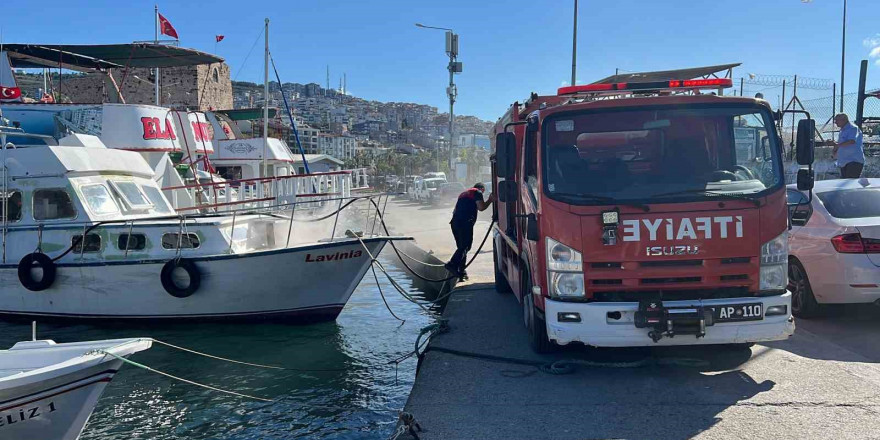 Sinop’ta tekne yangını