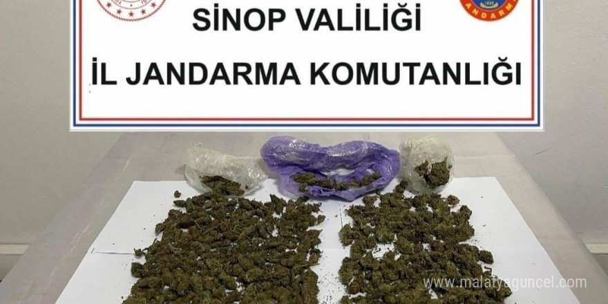 Sinop’ta yolcu otobüsünden uyuşturucu çıktı