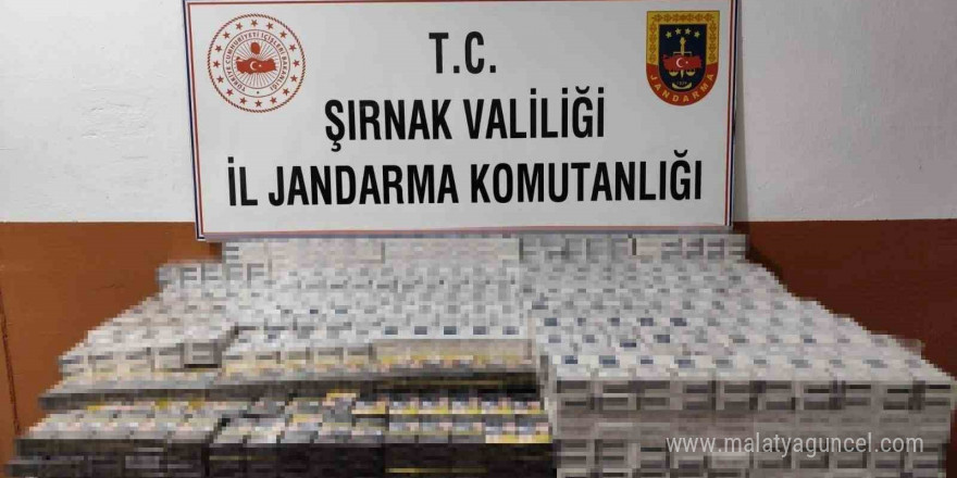 Şırnak’ta jandarma ekipleri 6 milyon 200 bin TL’lik kaçakçılığı önlendi