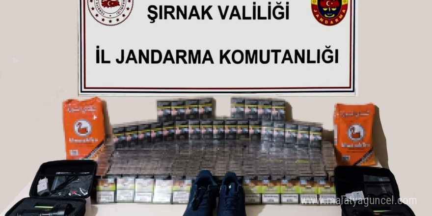 Şırnak’ta kaçakçılık operasyonları: 1 milyon 250 bin liralık gümrük kaçağı malzeme ele geçirildi