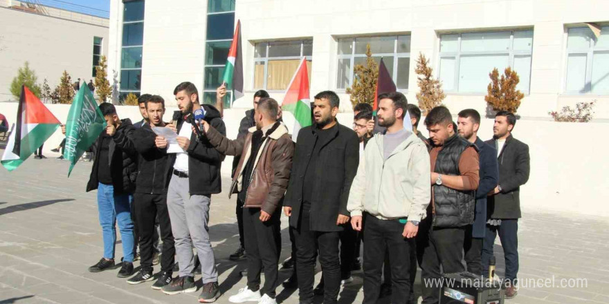 Şırnak’ta üniversite öğrencileri İsrail’i protesto etti