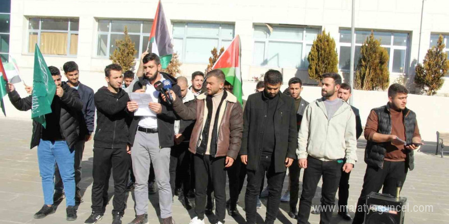 Şırnak’ta üniversite öğrencileri İsrail’i protesto etti