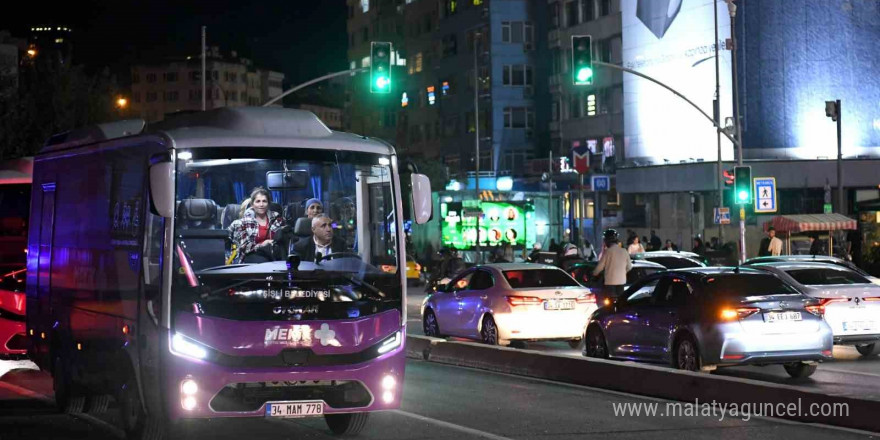 Şişli’de “Mekik+ Ücretsiz Gece Ulaşım Servisi” hizmete başladı