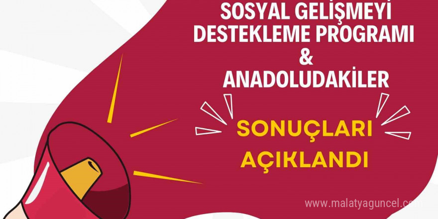 SOGEP ve Anadoludakiler programlarının sonuçları açıklandı