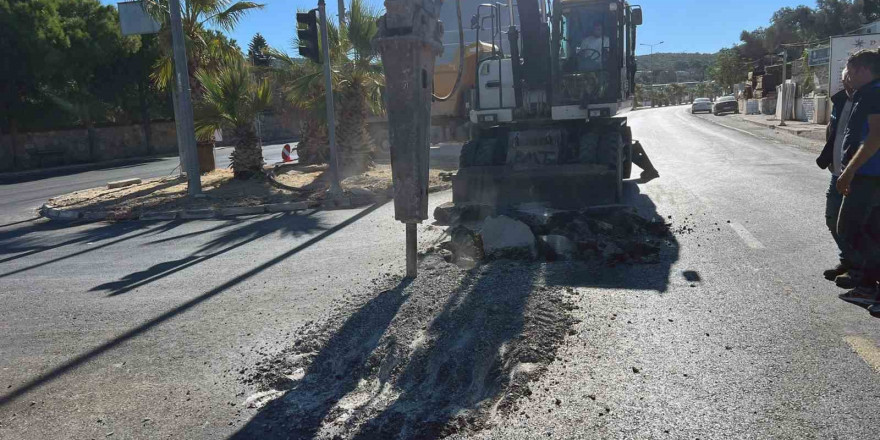 Sürekli patlayan Bodrum’un ana içme suyu hatlarında yenileme başladı