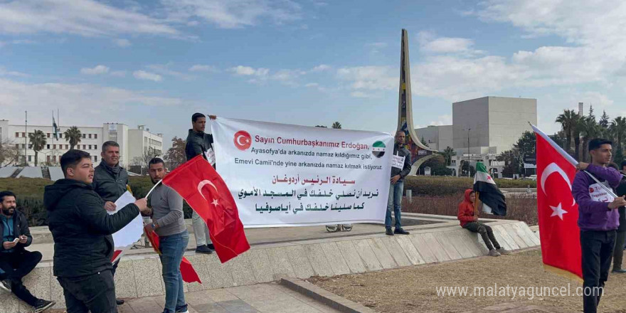 Suriyeliler, Cumhurbaşkanı Erdoğan’ı Emevi Camii’ne davet etti