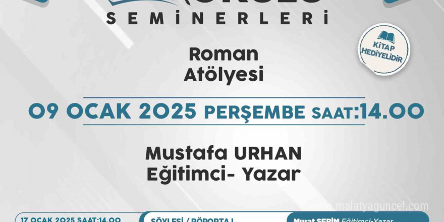 Talas’ın yazar okulu seminerlerinde bu hafta Mustafa Urhan konuk olacak