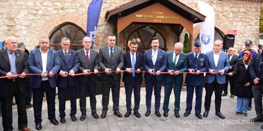 Tarihi Yenişehir Çarşı Hamamı coşkulu törenle açıldı