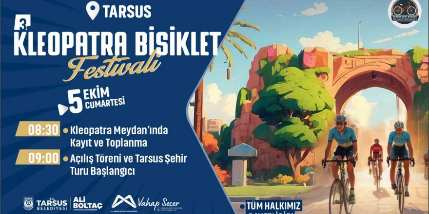 Tarsus’ta 3. Kleopatra Bisiklet Festivali başlıyor