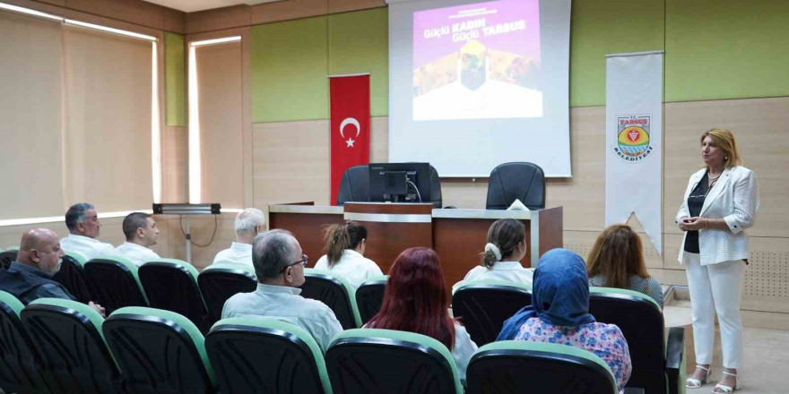 Tarsus’ta belediye meclis üyeleri ’kadına yönelik şiddet’ konusunda bilgilendirildi