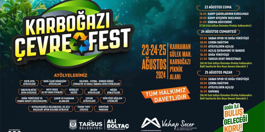 Tarsus’ta Karboğazı Çevre Festivali düzenleniyor