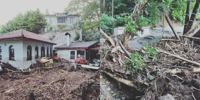 Taşan Yardan Çayı kafeteryada maddi zarar neden oldu