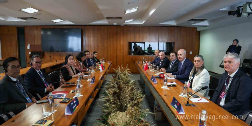 TBMM Başkanı Kurtulmuş, Endonezya Temsilciler Meclisi Başkanı Maharani ile görüştü