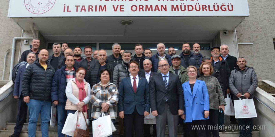 Tekirdağ’da çiftçilere tarımda suyun etkin kullanımı anlatıldı