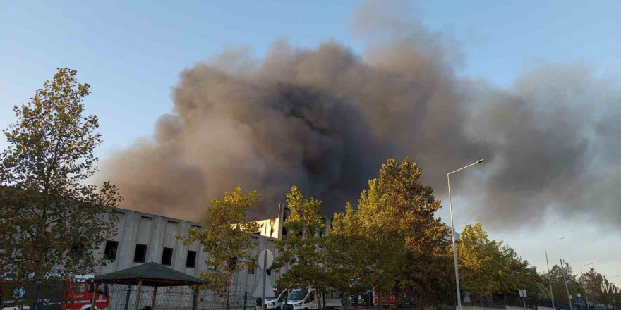 Tekirdağ’daki fabrika yangını 3 saattir devam ediyor