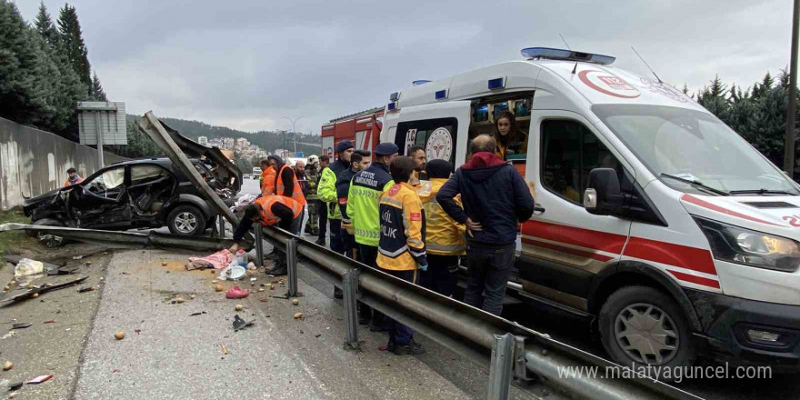 TEM’de cip istinat duvarına çarptı: Köpeğini bir an olsun bırakmadı