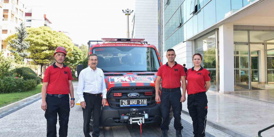 Tepebaşı arama kurtarma yeni aracı ile daha güçlü