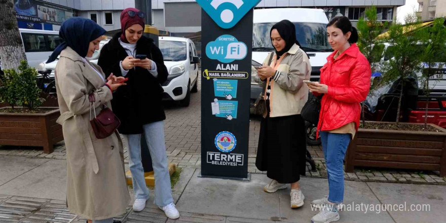 Terme’de ücretsiz Wi-Fi hizmeti başladı