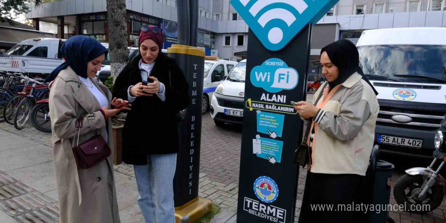 Terme’de ücretsiz Wi-Fi hizmeti başladı