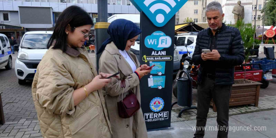 Terme’de ücretsiz Wi-Fi hizmeti başladı