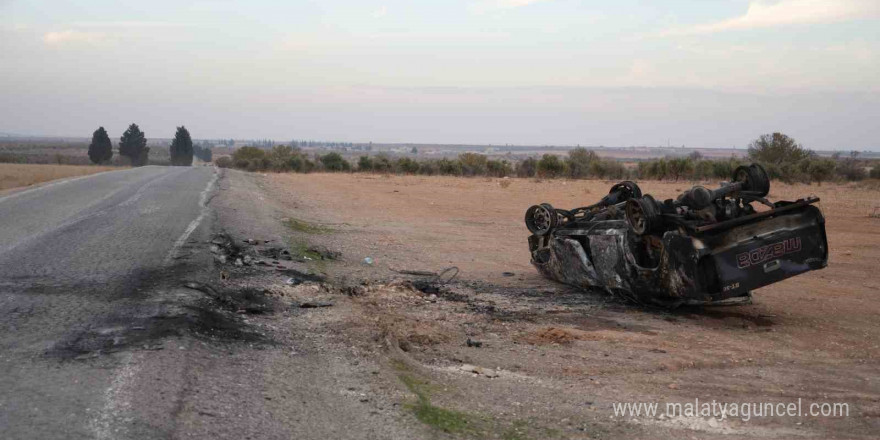 Terör örgütü PKK/YPG’den kurtarılan Münbiç’te çatışmanın izleri halen duruyor