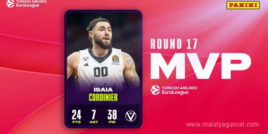 THY Euroleague’de 17. haftanın MVP’si Isaia Cordinier oldu