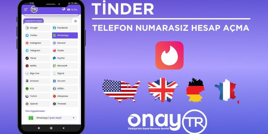 Tinder Telefon Numarasız Hesap Açma