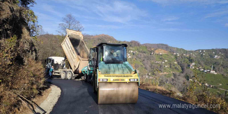 Trabzon’da asfalt ve beton yol yatırımları 2024 yılında da sürdü